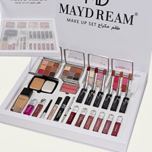 MAYDREAM طقم مكياج ماي دريم فاخر مكون من 24 قطعة لإطلالة ساحرة ومتكاملة البيج